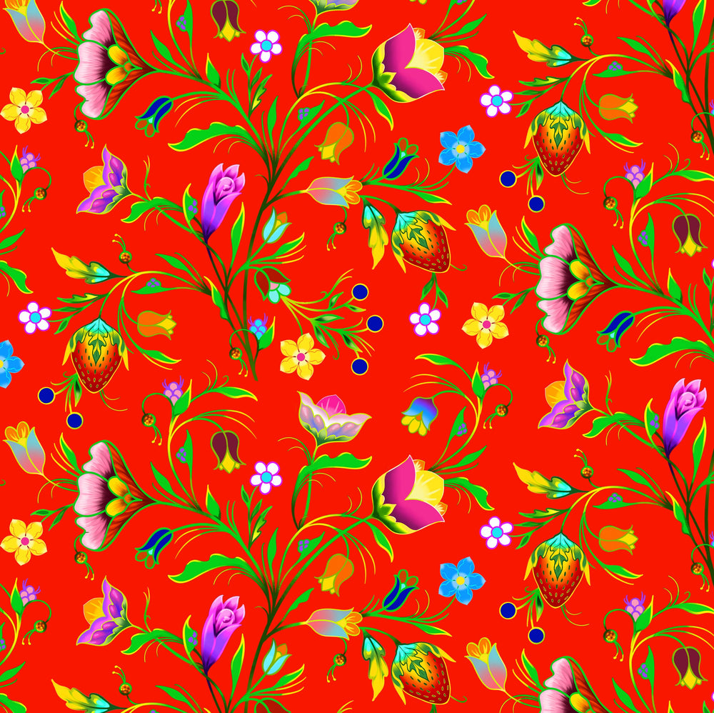 Turtle Island 37002 - Red 100% Cotton Designer