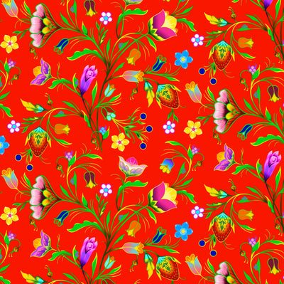 Turtle Island 37002 - Red 100% Cotton Designer