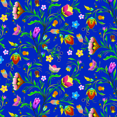 Turtle Island 37002 - Royal Blue 100% Cotton Designer