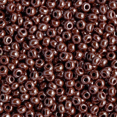 Preciosa Seedbead 11/0 - SB35033 Opaque Brown Luster
