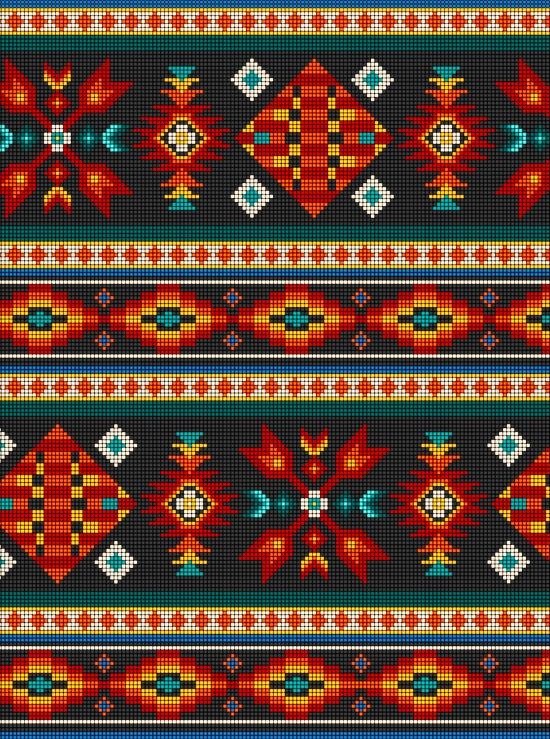 Beaded Stripes 450 - Black 100% Cotton Designer