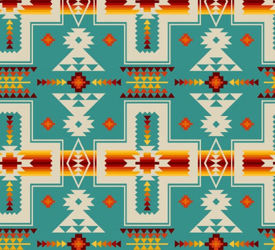 Native Cross 468 - Turquoise 100% Cotton Designer