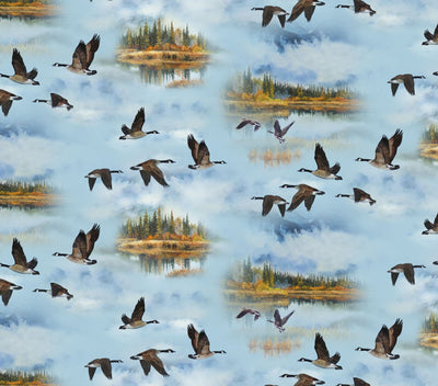 Flying Geese 48000 - Blue 100% Cotton Designer