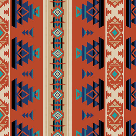 Spirit Trail 52823 - Red and Cobalt 100% Cotton Designer