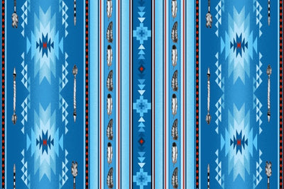 Arrow Feather Stripe 530 - Blue 100% Cotton Designer