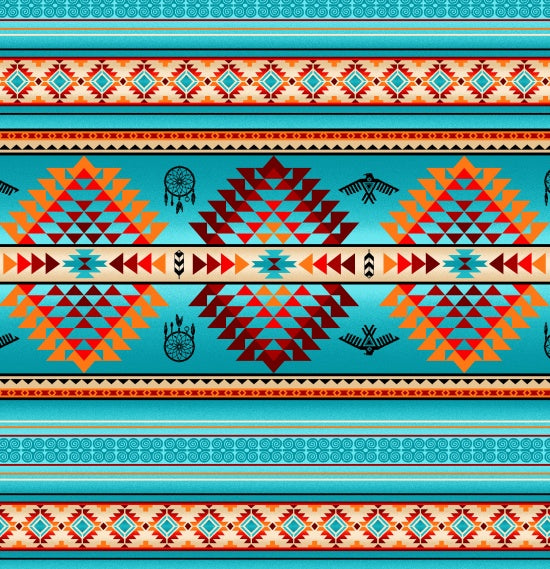 Stripe 536 - Turquoise 100% Cotton Designer