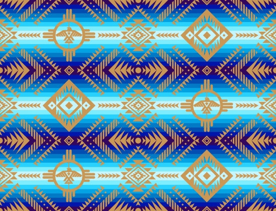 Thunderbird 647 - Blue 100% Cotton Designer