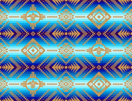 Thunderbird 647 - Blue 100% Cotton Designer