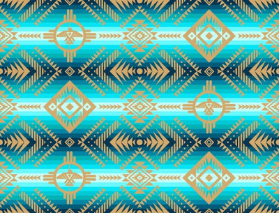 Thunderbird 647 - Turquoise 100% Cotton Designer