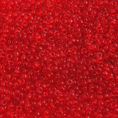 Preciosa Seedbead 10/0 - SB01196 Transparent Red