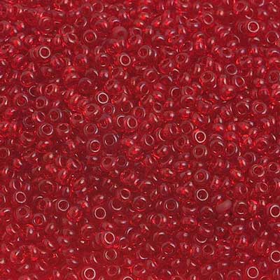 Preciosa Seedbead 10/0 - SB01203 Transparent Dark Red