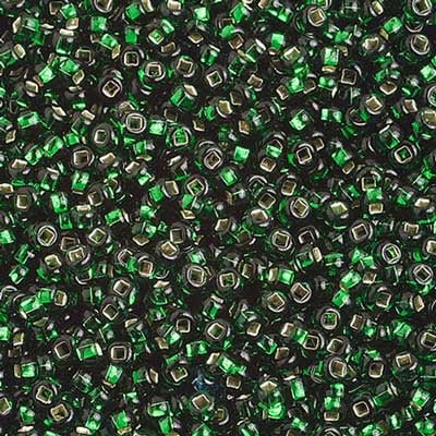 Preciosa Seedbead 10/0 - SB01286 Silverlined Green