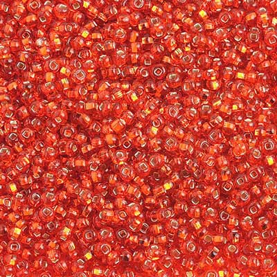 Preciosa Seedbead 10/0 - SB01306 Silverlined Orange