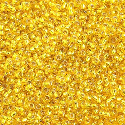 Preciosa Seedbead 10/0 - SB01310 Silverlined Yellow