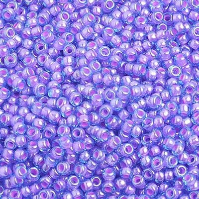 Preciosa Seedbead 10/0 - SB01371 Colorlined Fuchsia- Blue