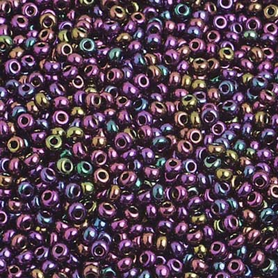 Preciosa Seedbead 10/0 - SB01557 Opaque Iris Purple Strung