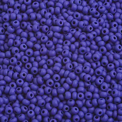 Preciosa Seedbead 10/0 - SB02298 Opaque Dark Royal Blue Matt