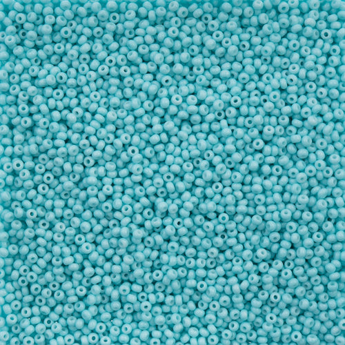 Preciosa Seedbead 10/0 - SB40004 Chalk Light Turquoise Solgel