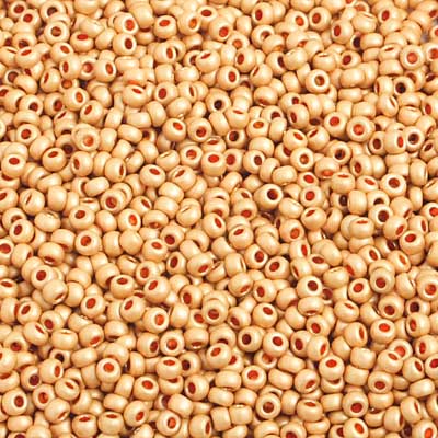 Preciosa Seedbead 10/0 - SB42019 Chalk Metallic Gold Matt Terra Color