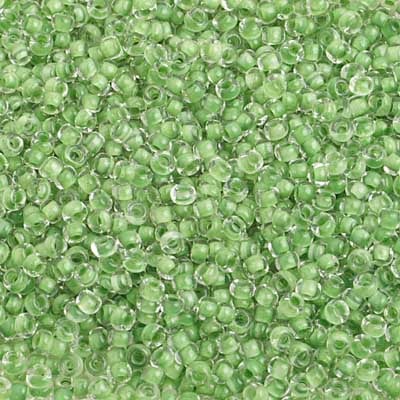 Preciosa Seedbead 10/0 - SB42036 Colorlined Olive Green Terra Color