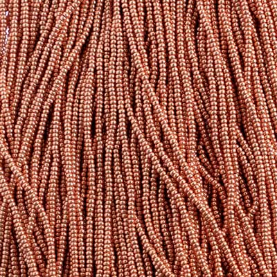 Preciosa Seedbead 10/0 - SB42048S Chalk Terra Metallic Light Copper