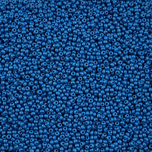 Preciosa Seedbead 10/0 - SB42120 Chalk PermaLux Dyed Blue