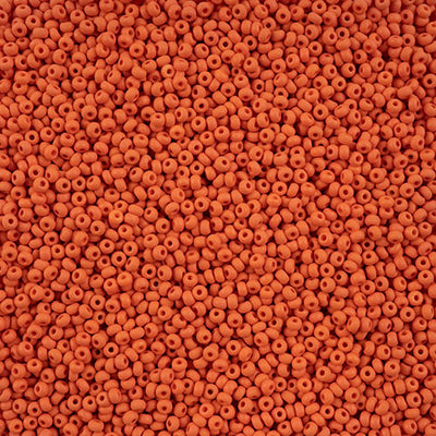 Preciosa Seedbead 10/0 - SB42125 Chalk PermaLux Dyed Orange Matt