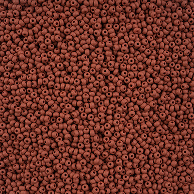 Preciosa Seedbead 10/0 - SB42128 Chalk PermaLux Dyed Brown Matt