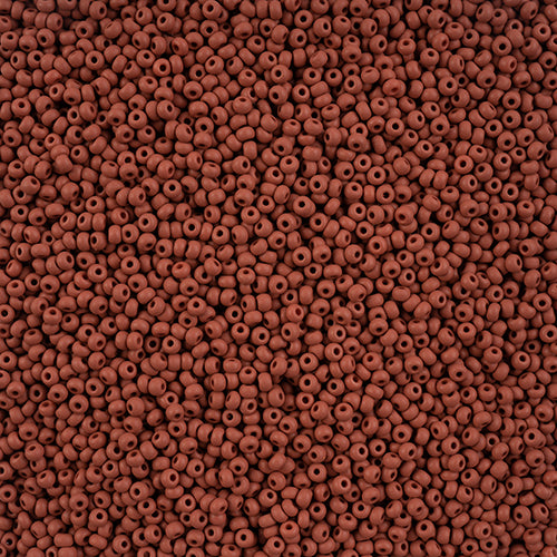 Preciosa Seedbead 10/0 - SB42128 Chalk PermaLux Dyed Brown Matt
