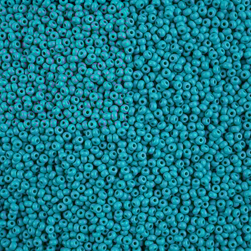 Preciosa Seedbead 10/0 - SB42139 Chalk PermaLux Dyed Teal Matt