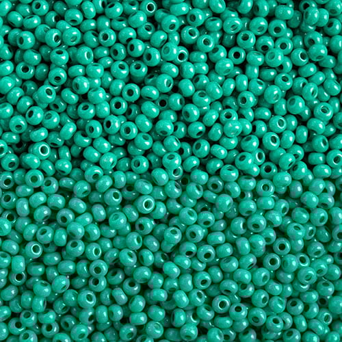 Preciosa Seedbead 10/0 - SB43121 Chalk Terra Intensive Dark Green