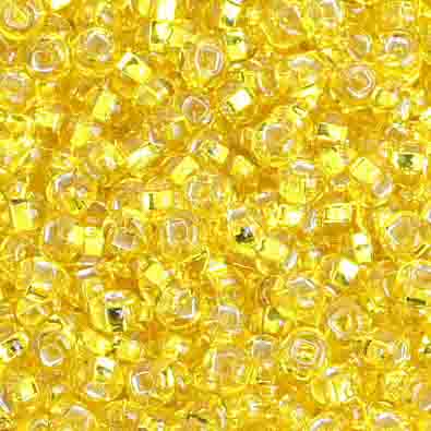 Preciosa Seedbead 8/0 - SB01013 Silverlined Yellow