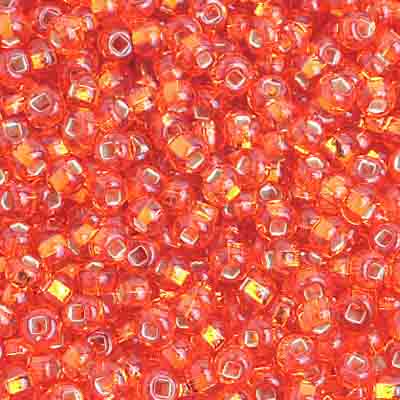 Preciosa Seedbead 8/0 - SB01014 Silverlined Orange