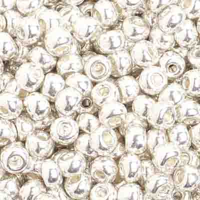 Preciosa Seedbead 6/0 - SB01718 Opaque Metallic Silver