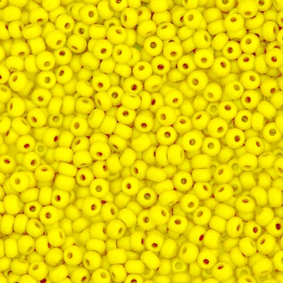 Preciosa Seedbead 6/0 - SB42033 Chalk Yellow Terra Dyed Matt Luster