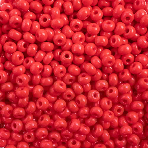 Preciosa Seedbead 6/0 - SB43227 Opaque Terra Intensive Red