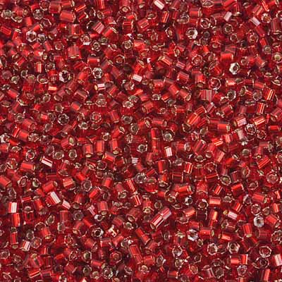 Preciosa Seedbead 2-Cut 10/0 - SB02006 Silverlined Red