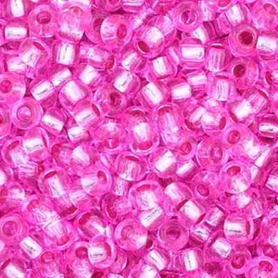 11/0 - SB34997 Fuchsia coeur argenté · Preciosa rocaille