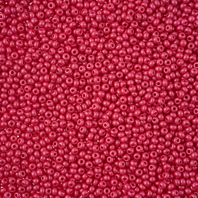 Preciosa Seedbead 11/0 - SB43150 Chalk PermaLux Dyed Fuchsia