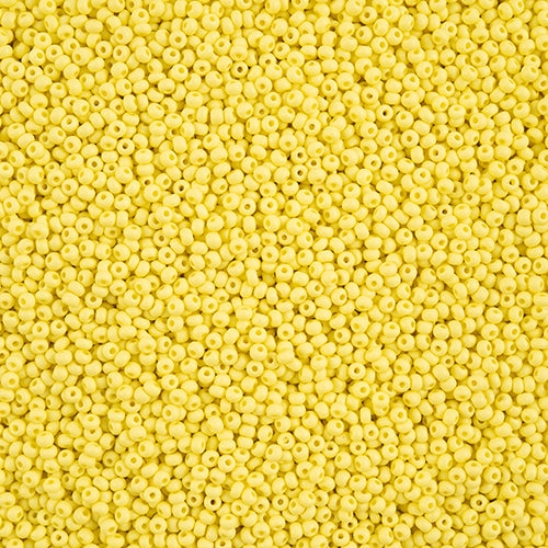 Preciosa Seedbead 11/0 - SB43162 Chalk PermaLux Dyed Light Yellow Matt