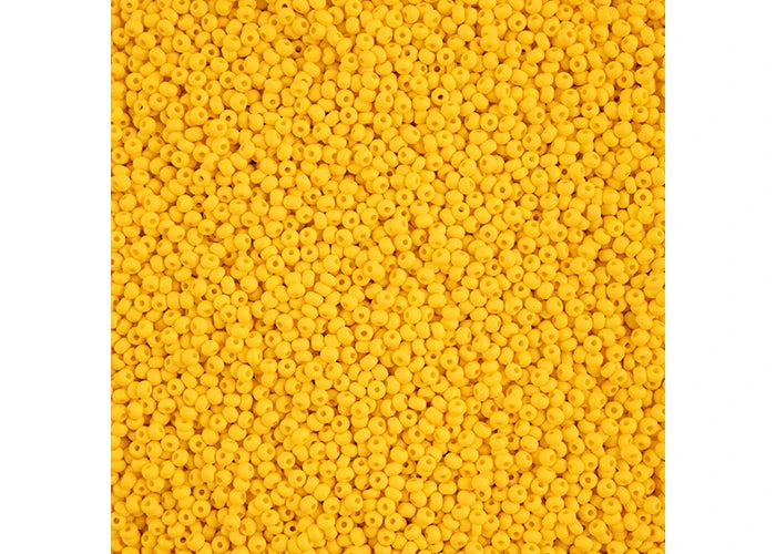 11/0 - SB43163 Jaune foncé mat permalux chalk · Preciosa rocaille