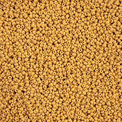Preciosa Seedbead 11/0 - SB43164 Chalk PermaLux Dyed Yellow-Brown Matt