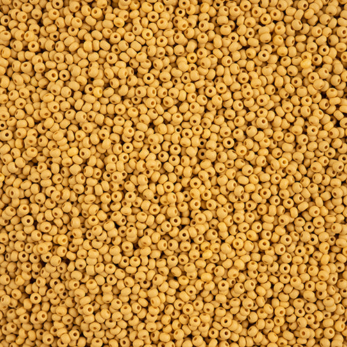 Preciosa Seedbead 11/0 - SB43164 Chalk PermaLux Dyed Yellow-Brown Matt