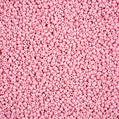 Preciosa Seedbead 11/0 - SB43171 Chalk PermaLux Dyed Light Pink Matt
