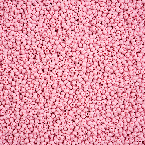 Preciosa Seedbead 11/0 - SB43171 Chalk PermaLux Dyed Light Pink Matt