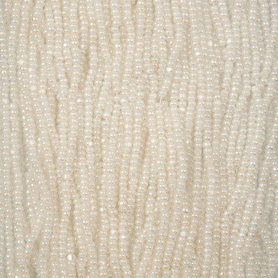 Preciosa Seedbead Charlotte 11/0 - SB7082SH Opaque Iris Pearl White