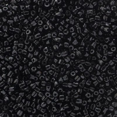 Preciosa Seedbead 3-Cut 9/0 - SB0001L Opaque Black