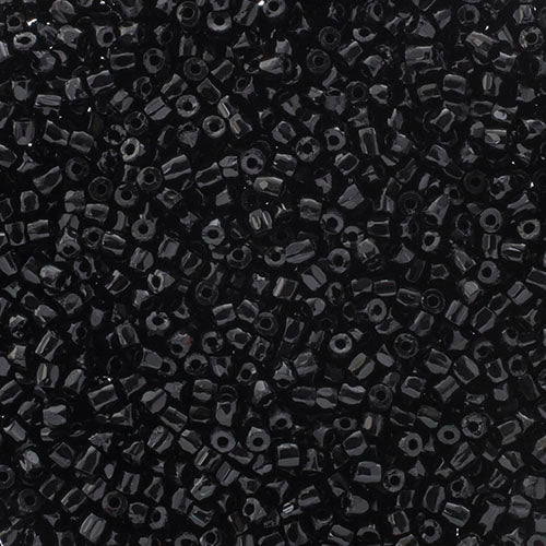 Preciosa Seedbead 3-Cut 9/0 - SB0001L Opaque Black