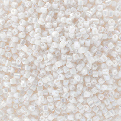 Preciosa Seedbead 3-Cut 9/0 - SB0003L Opaque White Rainbow