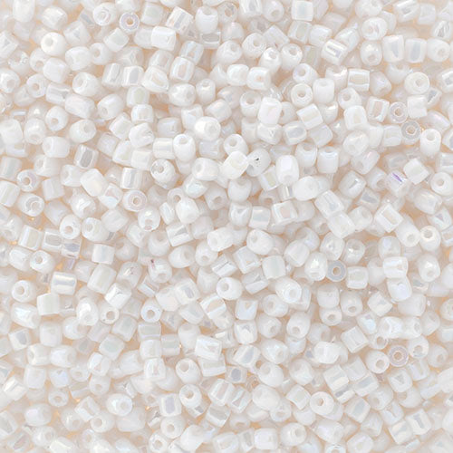 Preciosa Seedbead 3-Cut 9/0 - SB0003L Opaque White Rainbow